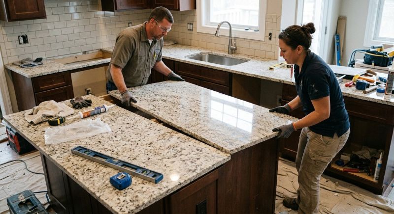 Granite Slab Installation in Napa, CA